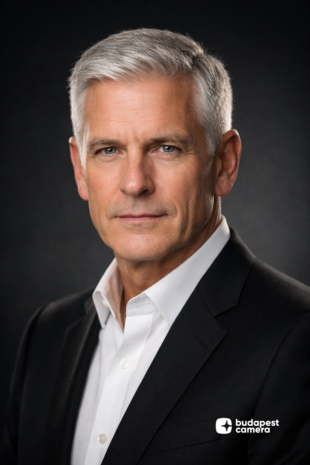 Business man portrait with black backdrop